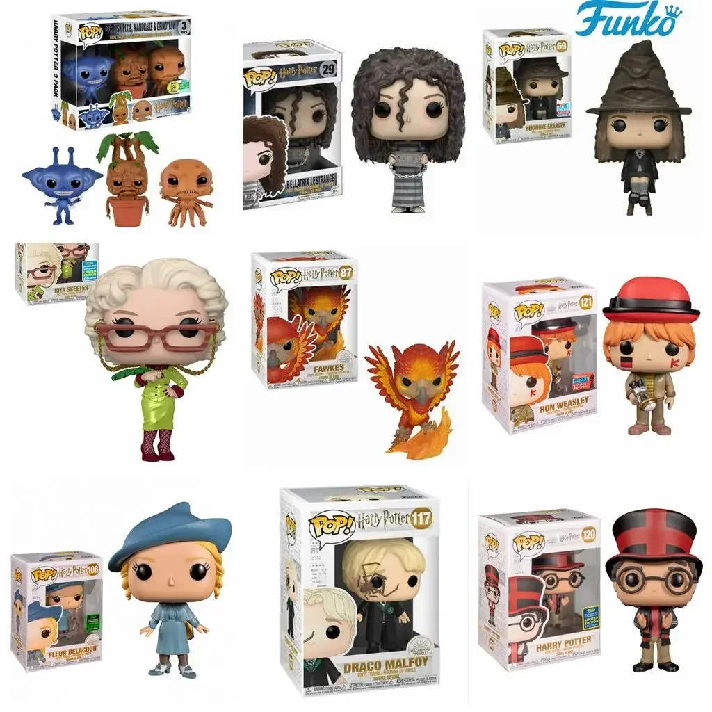Funko Pop Hermione 113 # Bellatrix Malfoy Ron Nymphadora Fawkes Fleur Delacour 108 # Pvc Figure Giocattolo Collezione Vinile Modello Giocattoli