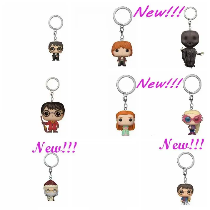 Funko Pop Portachiavi Giocattolo Hermione Ginny Ron Hedwig Snape Fawkes Dementor Luna Lovegood Portachiavi Catena Vinile Figura Giocattoli