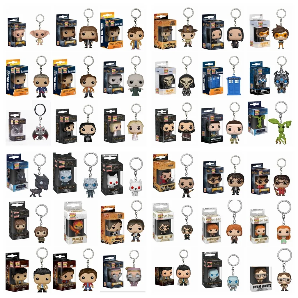 Funko Pop Doctor Portachiavi Toy Hermione Dobbythrones Snape Dw Ron Ginny Weasley Voldemort Vinyl Doll Game Of Jon Snow Toy L04