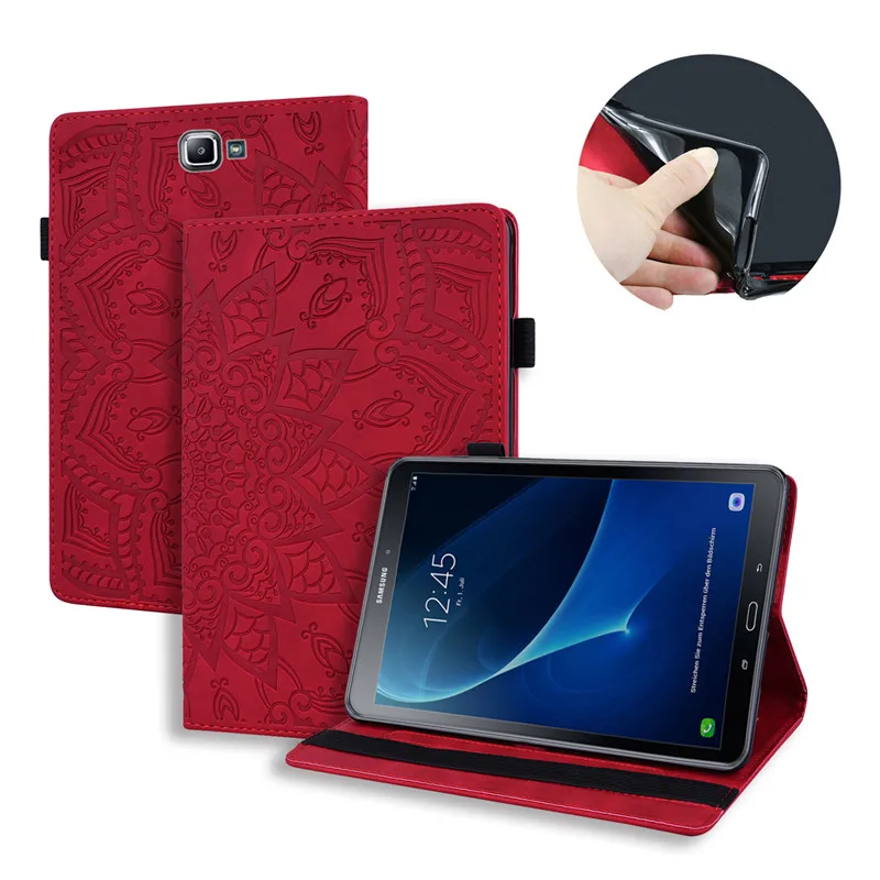 Coque Per Samsung Tab A 10.1 2016 Custodia Portafoglio In Pelle Goffrata Tablet Funda Per Samsung Galaxy Tab A A 6 10 1 2016 T580 T585