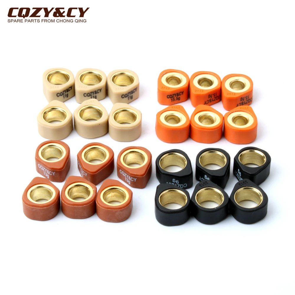 6Pc Roller Set/Variatore Pesi 20X12Mm 9G 11G 13G 16G Per Italjet Jupiter 125 Millennium 125Cc Jet 150Cc Scooter