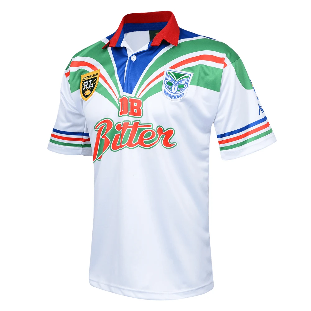 Retro New Zealand Warriors Rugby Jersey 1995 Away Camicia Da Uomo Taglia Di Alta Qualità: S-5Xl