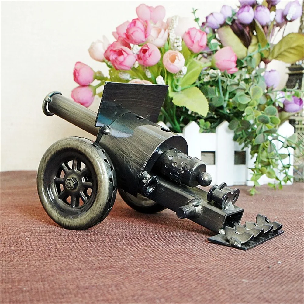 Retro War Tank Giocattoli Per Bambini Warriors Napoleone Cannon Model Metal Tank Cannon Model Home Desktop Decorazioni Artigianato In Ferro