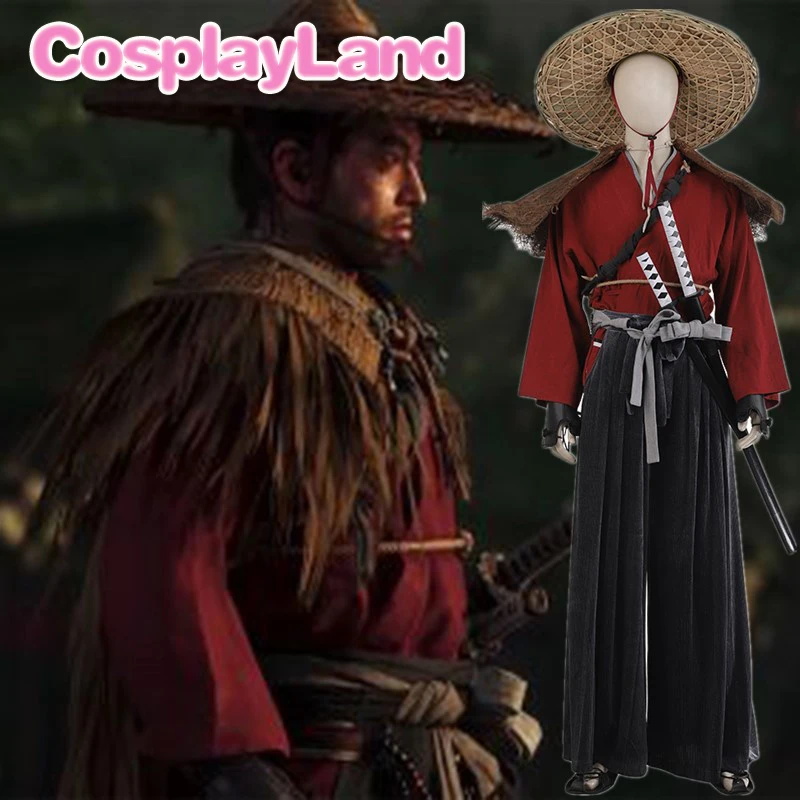 Fantasma Di Tsushima Jin Sakai Cosplay Gioco Costume Di Carnevale Costumi Di Halloween Giappone Samurai Warriors Vestito Vestito Accessori