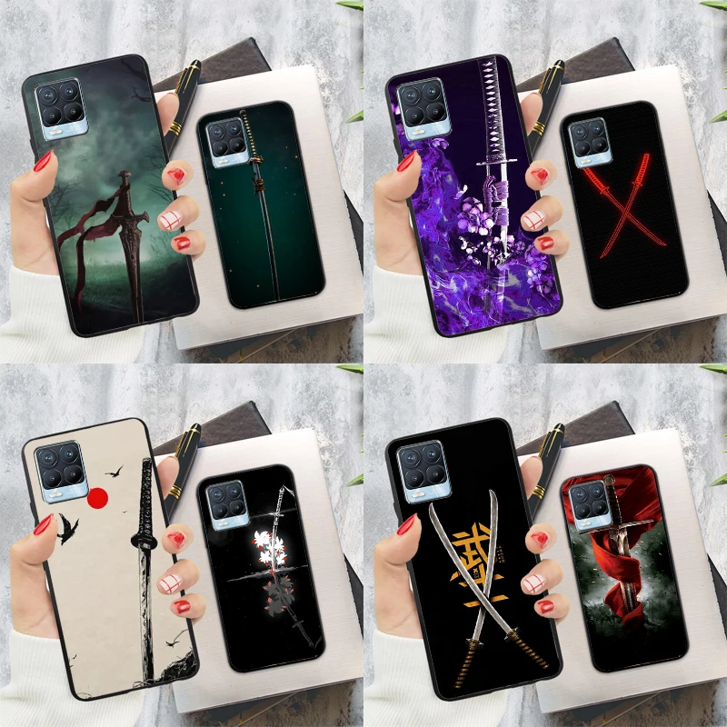 Samurai Warriors Katana Per Realme 8 Pro 8I Gt Neo 2 Master C3 C21 Custodia Per Oneplus 9 10 Pro 8T Nord 2 9R Cover