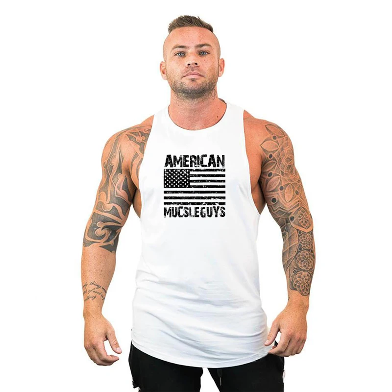 Hot Style New Casual Men Fitness Senza Maniche Traspirante Abbigliamento Da Palestra Summer Moisture Wicking Cool Feeling Cotton Muscle Tank Tops