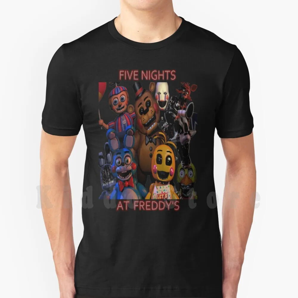 Fnaf 2 Animatronics T Shirt Cotton Men Stampa Fai-Da-Te Cool Tee Five Nights At Bonnie Chica Foxy Balloon Boy Mangle The Mangle The