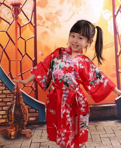 Rb003 Bambino Robe Peacock Accappatoio Per Bambini Robe Enfant Accappatoio Bambini Damigella D'Onore Ragazza Accappatoio