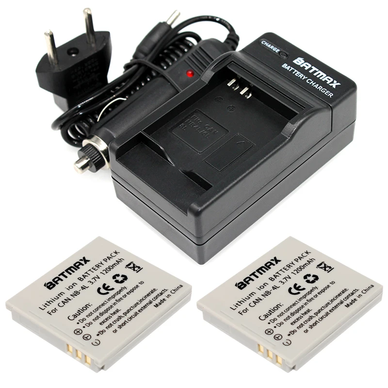 2 Pz Nb-4L Nb4L Nb 4L Batteria + Caricabatteria Da Auto Per Canon Ixus 50 55 60 65 80 75 100 I20 110 115 120 130 È Sd780 Sd960