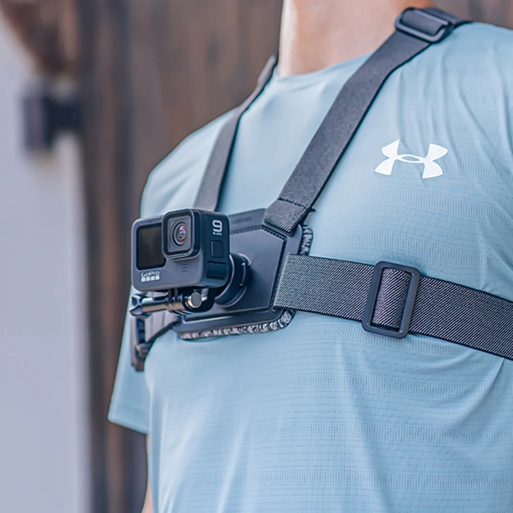 Surewo Chest Mount Harness Compatible With Gopro Hero11/10/9/8 Black, Akaso, Insta360 One Rs, Dji Action 2 And More