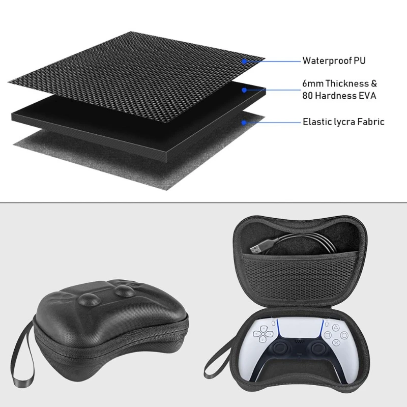 Gamepad Pack Per Playstation 5 Maniglia Per Ps5 Custodia Per Cerniera Portatile Custodia Protettiva Per Polvere/Antiurto Per Sony Ps5