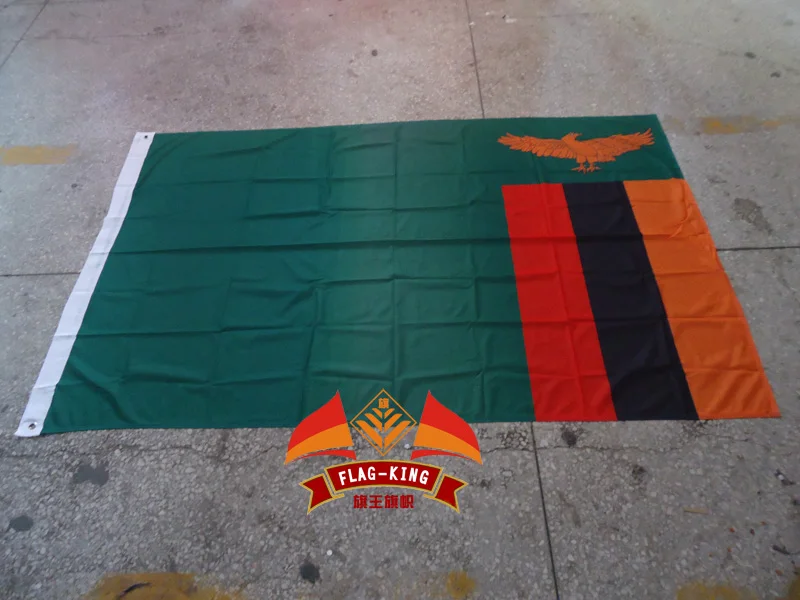 La Bandiera Nazionale Della Repubblica Dello Zambia, 100% Poliestere, 120*180Cm, Anti-Uv, Stampa Digitale, Re Bandiera, Bandiera Dello Zambia Country 