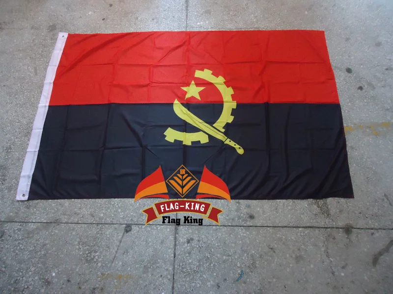 Bandiera Nazionale Angola, 100% Poliestere, 120*180Cm, Anti-Uv, Stampa Digitale, Re Bandiera, Banner Country Angola