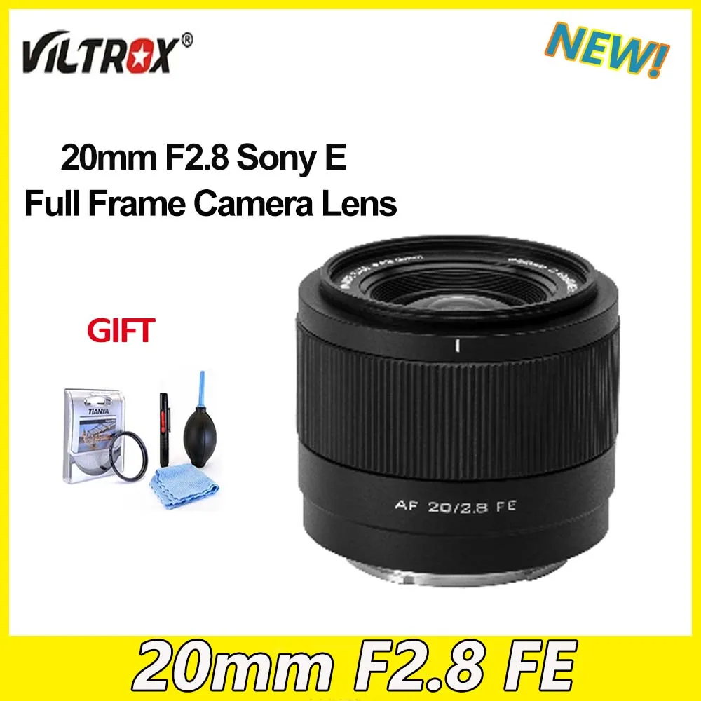 Viltrox 20Mm F2.8 Sony Fe Obiettivo Per Fotocamera Full Frame Obiettivo Fisso Ultra Largo Per Sony A7M A7Cii Fx30 Zv-E1 A7Rv Zv-E10