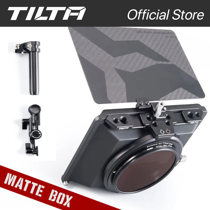 Tilta Mb-T15 4*5.65 Mini Matte Box Bandiera Superiore In Fibra Di Carbonio Per Fotocamera Mirrorless Dslr Sony Fx30 Fx3 Tiltaing Sony A7Iii Cage