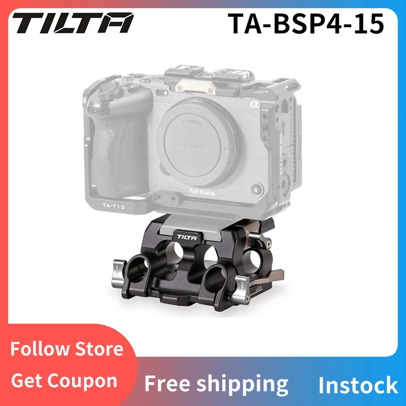 Tilta Ta-Bsp4-15 15Mm Lws Piastra Di Base Tipo Iv Compatibile Con Sony Fx3 Fx30 Sony A7 Iv A7M4 Panasonic Bgh1 Fotocamera Komodo Rossa