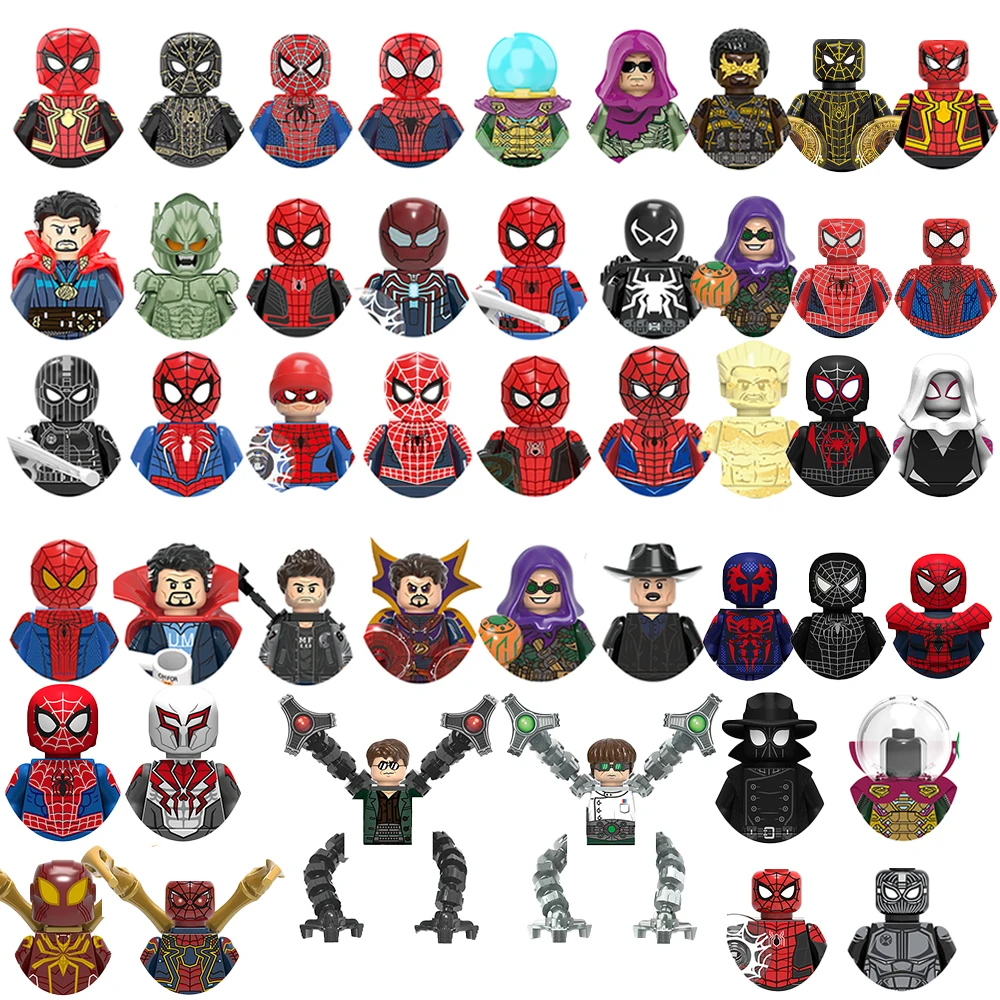 Y Marvel Legends Spider Man Building Blocks Green Goblin Mini Action Figures Mattoni Giocattoli Educativi Fai Da Te Regali