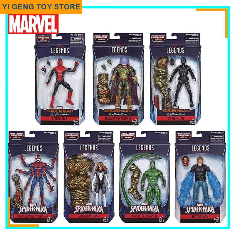 Marvel Legends Spiderman Infinite Doppelganger Spider Man Mysterio Hydro Man Spider Woman Baf Uomo Fuso Acton Figure Dolls Toys