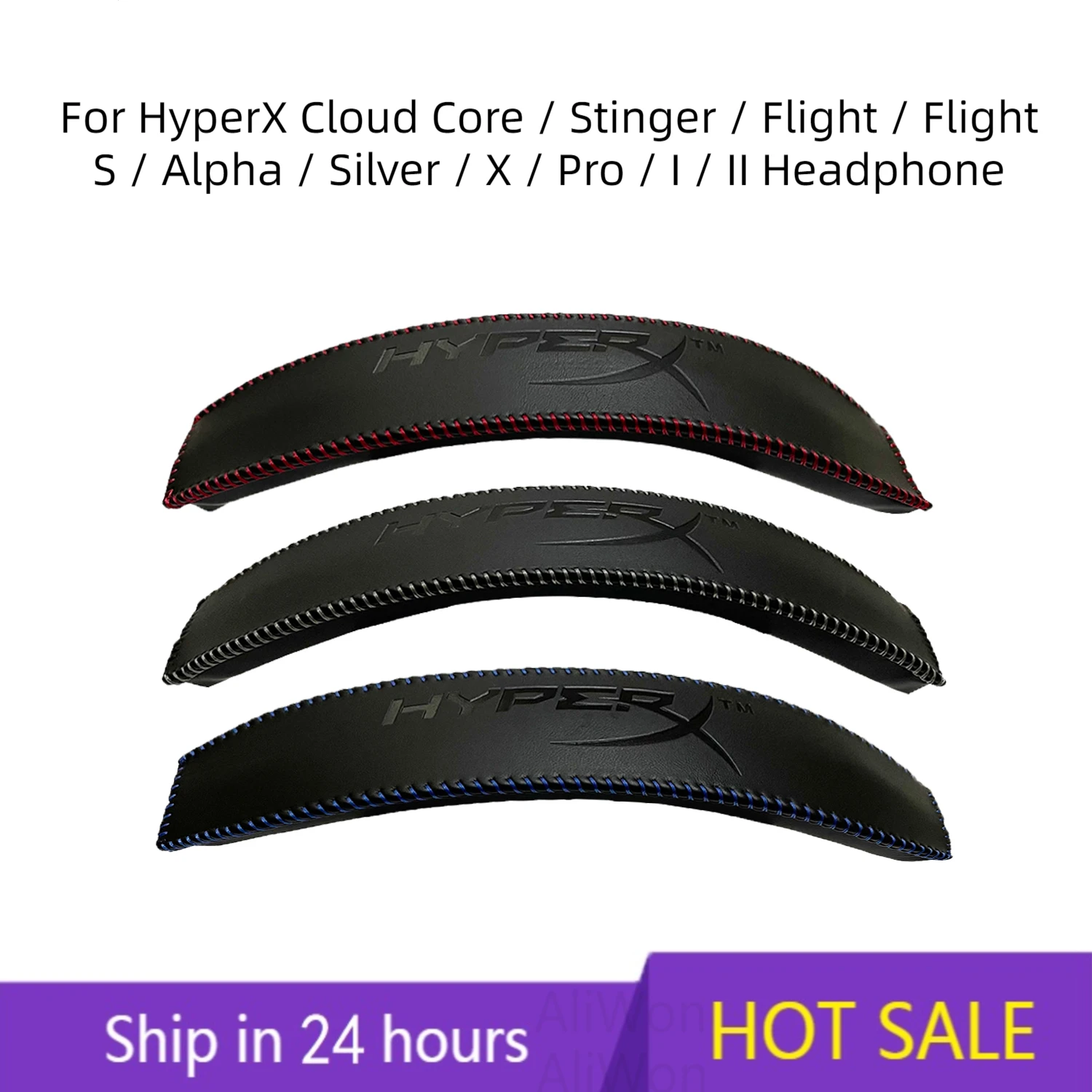 Fascia Di Ricambio Per Hyperx Cloud I/ Ii, Core,Silver,Alpha,Pro,X,Stinger, Flight, Voli, Alpha, Headset Gamer Head Band