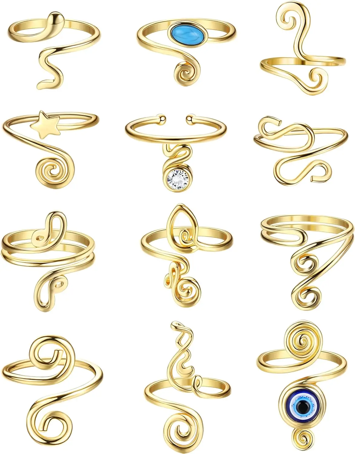 3 Pezzi Di Anelli Per Dita Regolabili Per Le Donne Open African Toe Rings Summer Beach Foot Jewelry