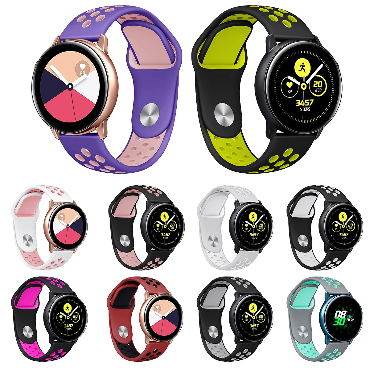 Cinturino 20Mm/22Mm Per Huawei Watch Gt 2/2E Cinturino Gt2/Gt2E Pride Edition Bracciale In Silicone Samsung Galaxy Watch 4 Classic 42Mm 46Mm