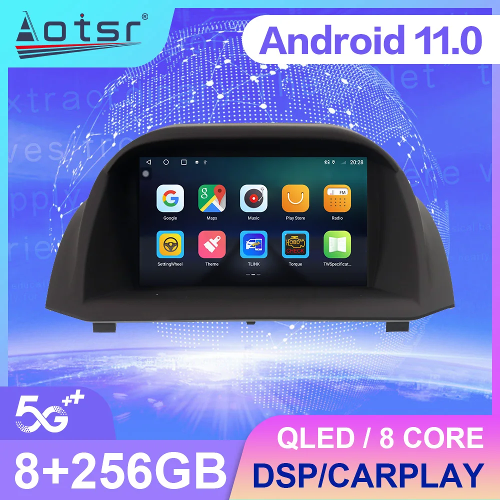 8 128G Autoradio Android Per Ford Fiesta Mk7 Mk6 2009 - 2016 Radio Auto Stereo Navigazione Gps Video Unità Principale Lettore Multimediale
