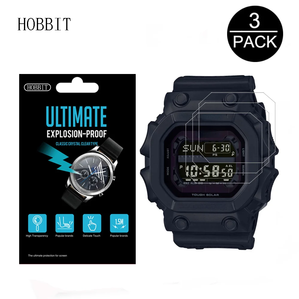 3 Pz Per Casio Gx-56Bb Gx-56 W800H-1Av Gmw-B5000Tcm W-218Hd Orologio Protezione Dello Schermo A Copertura Totale Anti-Bolla Antigraffio