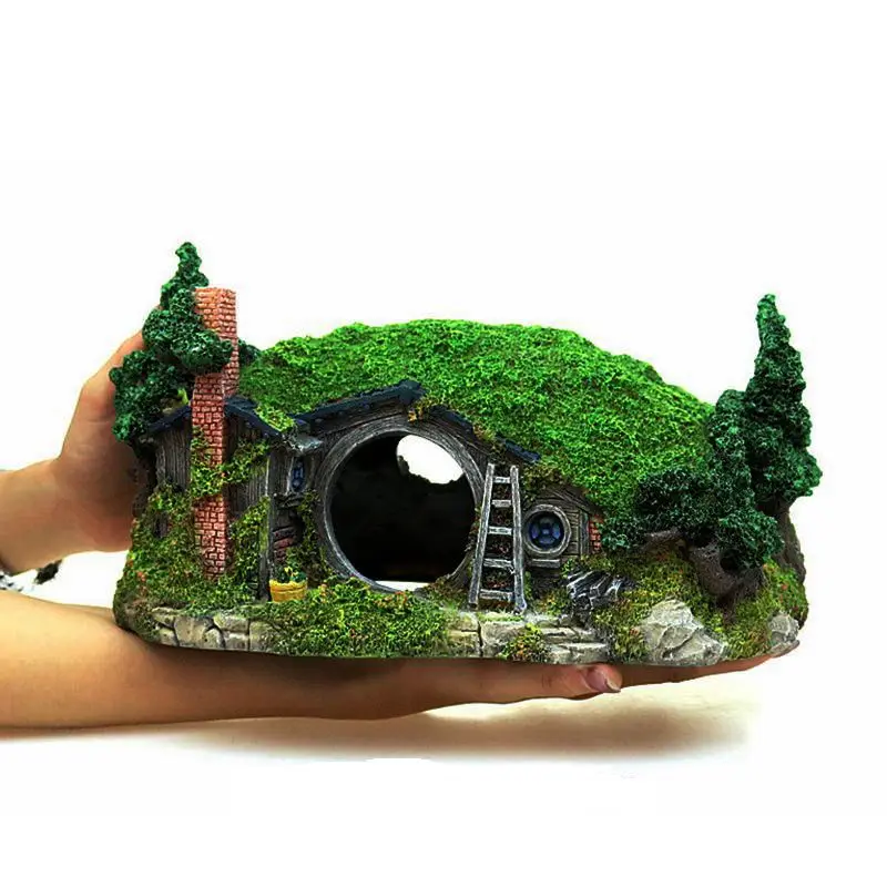 Resine Hobbit Castelli Rifugio Case Decorazioni Per Acquari Case Per Alberi Castello Resina Hobbit House