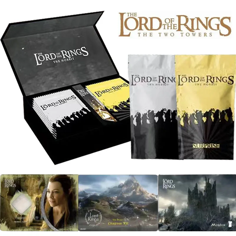 Genuine The Lord Of The Rings Series The Hobbit Card Booster Box Collection Movie Periferiche Rare 3D Stereo Raster Card Toy Gift