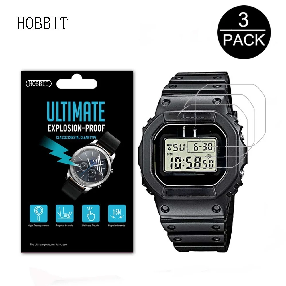 3Pack Nano A Prova Di Esplosione Protezione Dello Schermo Per Casio Dw5600 Dw9052 Gwm5610 Gw-5000 Dw5035 A168W Ae-1200 Sport Watch Lcd Pellicola