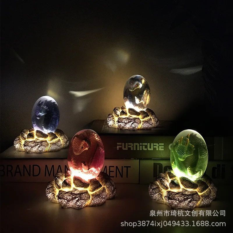 Luminoso Lava Dragon Egg Decoration Power Game Hobbit Dinosaur Egg Souvenir Indoor Bedroom Home Decoration