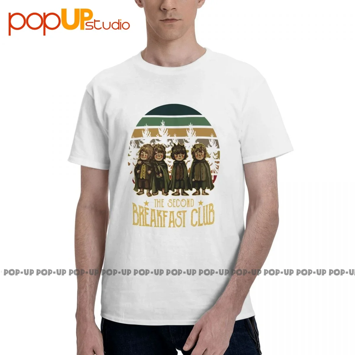 Rare The Second Breakfast Club Adventure Five Hobbits T-Shirt Tee Style Shirt Best Seller