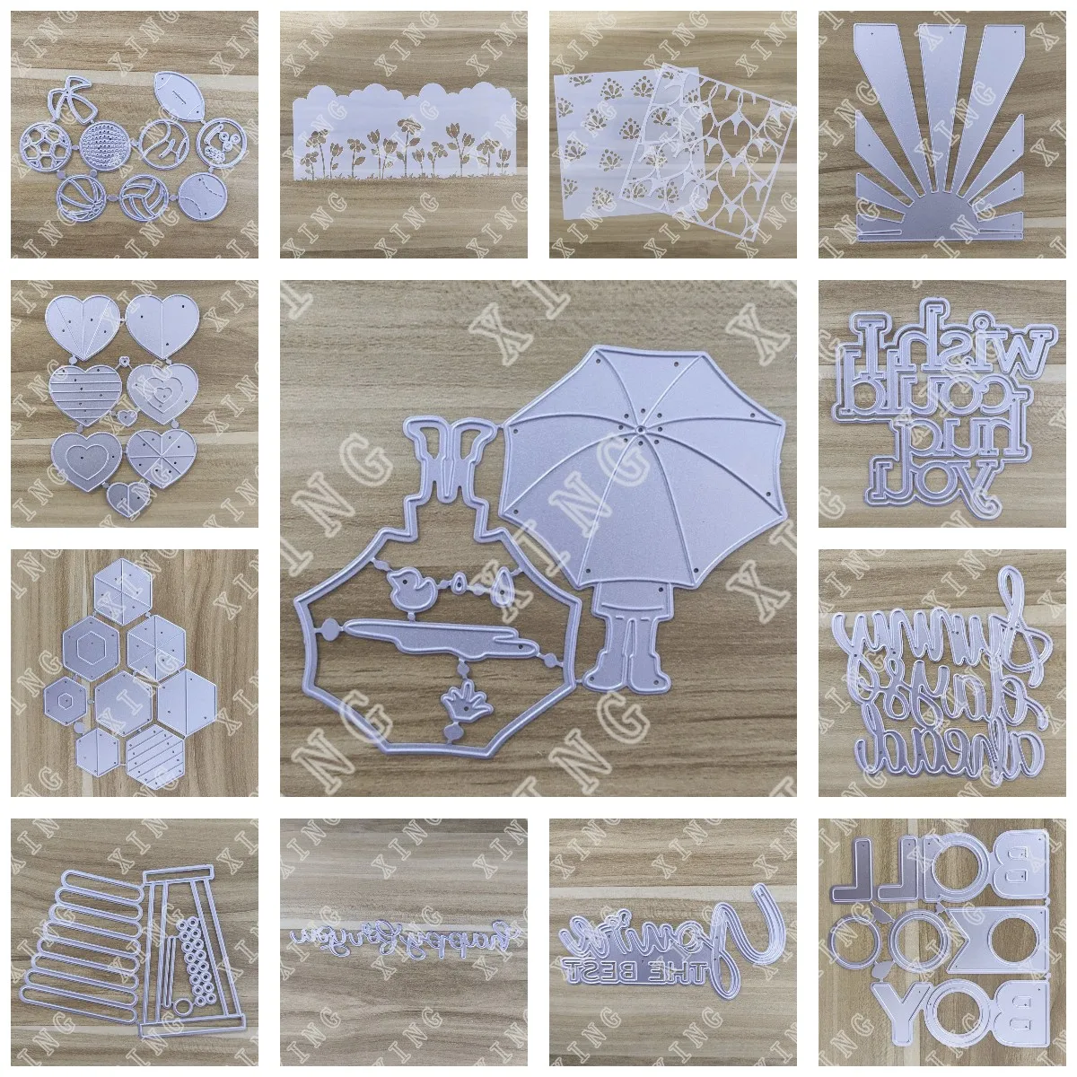 Vendita Calda Game Day Xilofono Ball Sunburst Metal Cutting Dies Stencil Per Scrapbooking Stamp Album Fotografico Goffratura Decorativa
