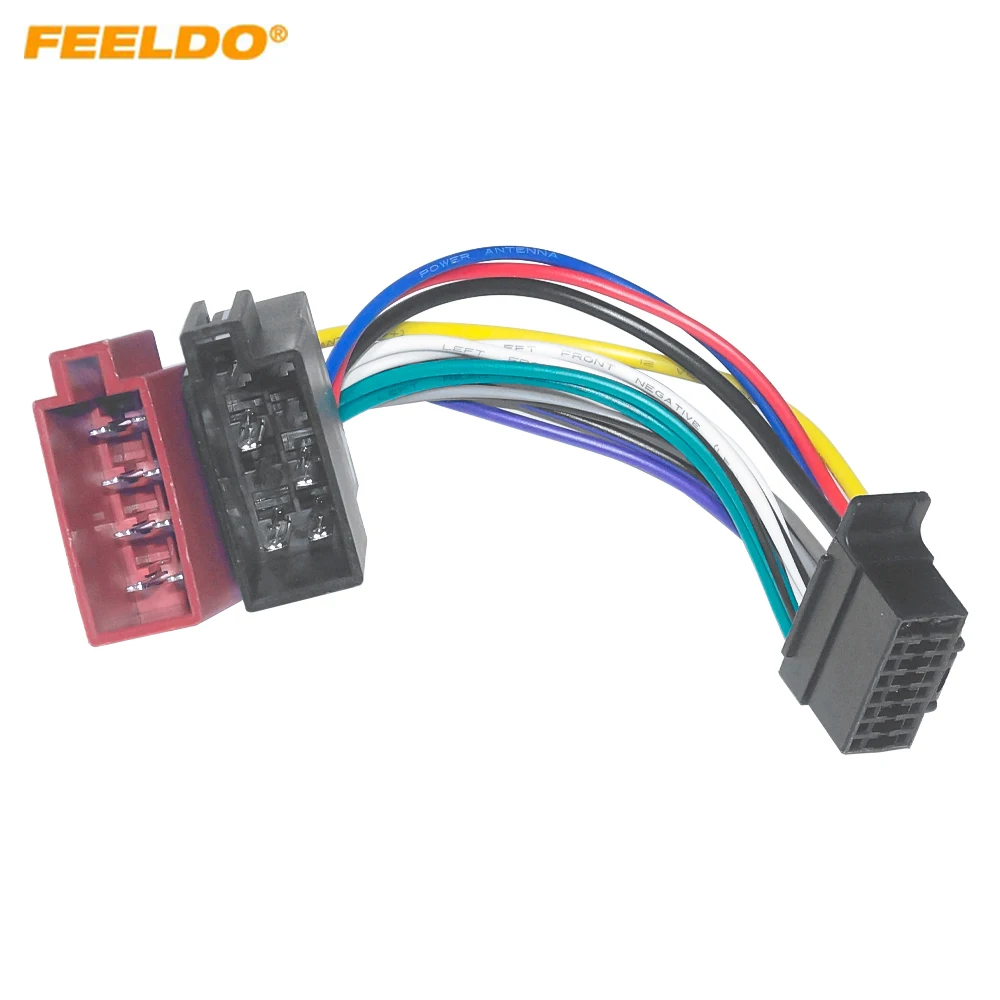 Feeldo Car Radio Audio Iso Adattatore Per Cablaggio Per Sony Head Unit Auto Stereo Iso Head Units Cavo Metallico