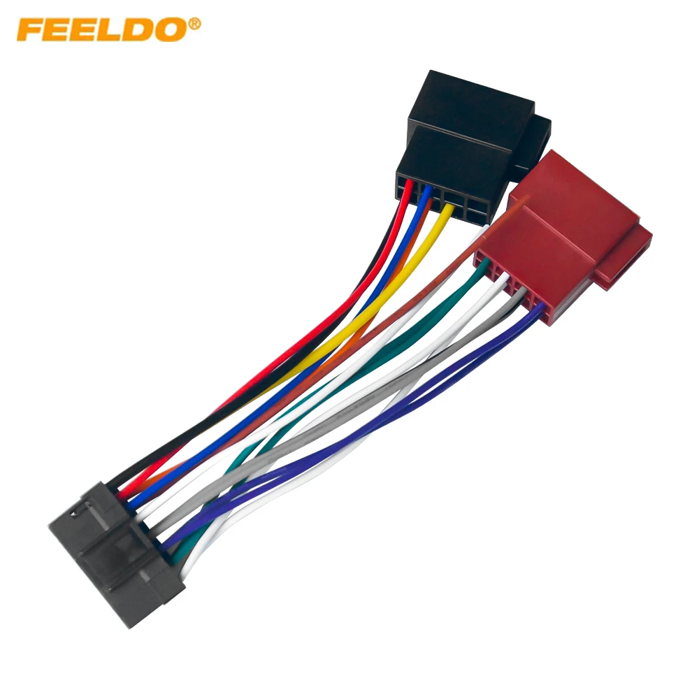 Feeldo Car Radio Audio Iso Adattatore Per Cablaggio Per Unità Principale Sony Auto Stereo Iso Cd Head Units Cavo Metallico