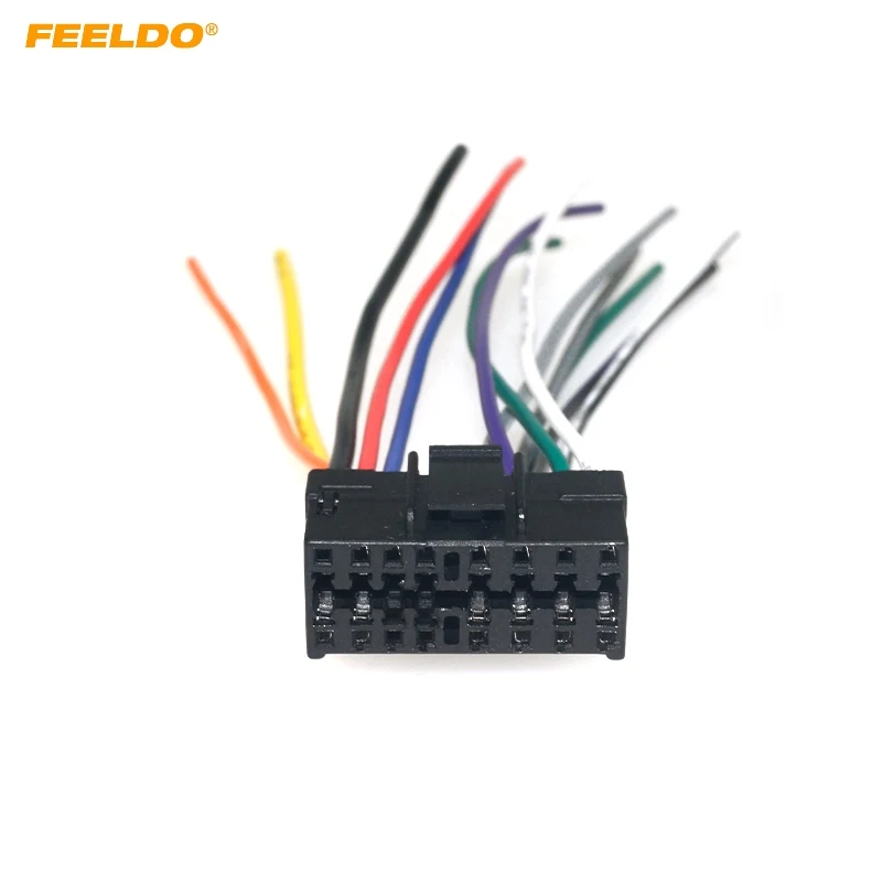 Feeldo 1Pc Car Stereo Radio 16Pin Cablaggio Per Sony Per Jvc Radio Audio Play Adattatore Automatico Connettore Cablaggio
