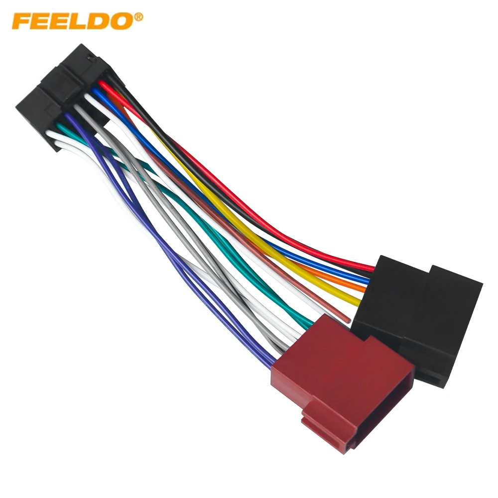 Feeldo Car Radio Audio Iso Adattatore Per Cablaggio Per Unità Principale Sony Auto Stereo Iso Cd Head Units Cavo Metallico