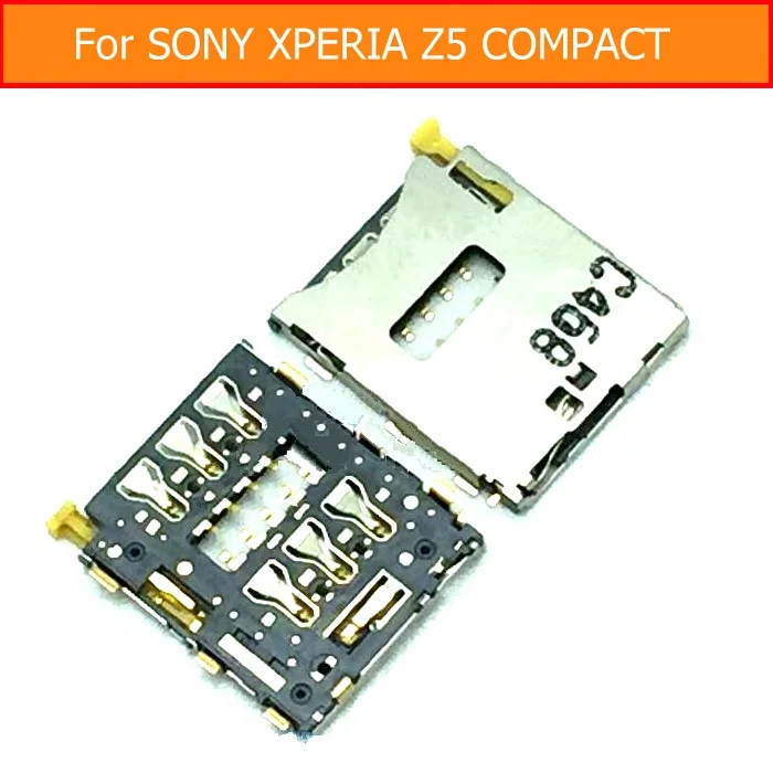Genuino Vassoio Di Carta Di Sim Per Sony Xperia Z5 Compatto E5823 E5803 Slot Per Sim Card Per Sony Z5 Mini Sim Card Reader Ricambio Del Supporto