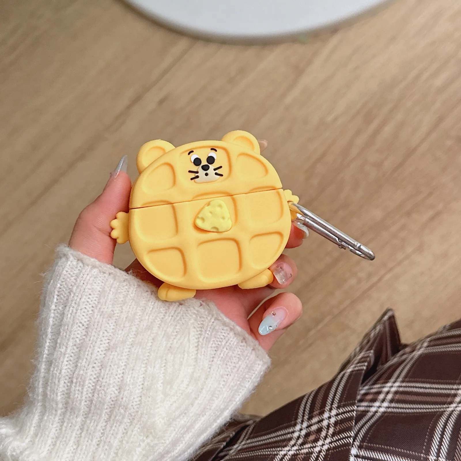 Airpods 1 2 Pro Custodia Di Terza Generazione Soft 3D Silicone Cheese Cute Con Portachiavi Fundas Earpods Cover Per Apple Airpods Pro 2 Case
