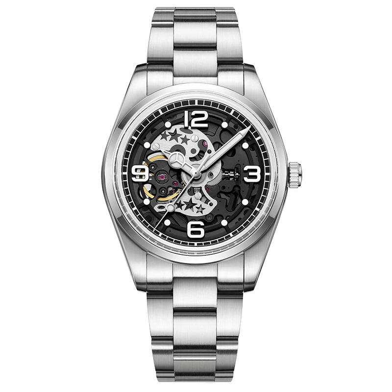 Addiesdive Explorer Skeleton Watch Automatic Men Ad2111 Nh38 Movement Sapphire 38Mm Orologio Meccanico Di Lusso In Acciaio Inossidabile 100M