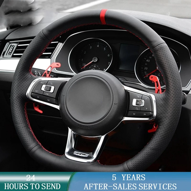 Coprivolante Per Auto Personalizzato In Vera Pelle Per Volkswagen Vw Golf 7 Gti Scirocco Polo Gti Up Gti Tigua