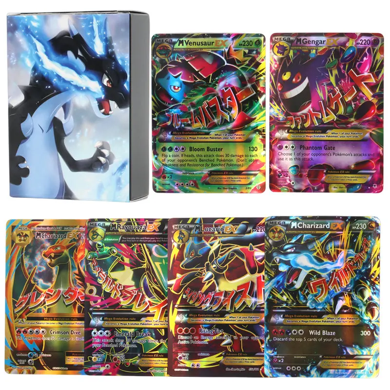 60/100Pcs Pokemon Shining Cards Versione Inglese Mega Gx Vmax Tag Ex Proxy Collection Cards Toys Regalo Per Bambini