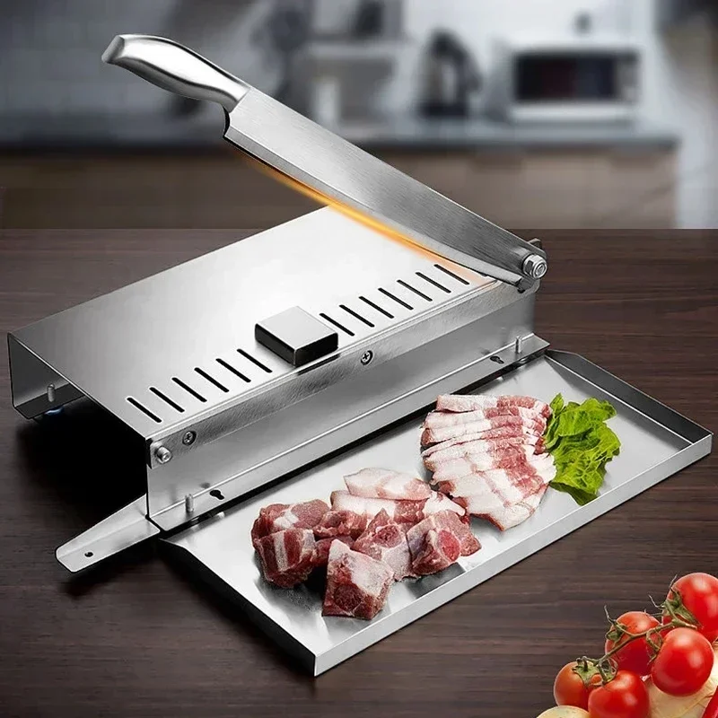 Affettatrice Per Carne Congelata In Acciaio Inossidabile, Coltello Da Taglio Per Ossa, Affettatrice Per Agnello Tritato Multi-Funzione Frozen Chicken 