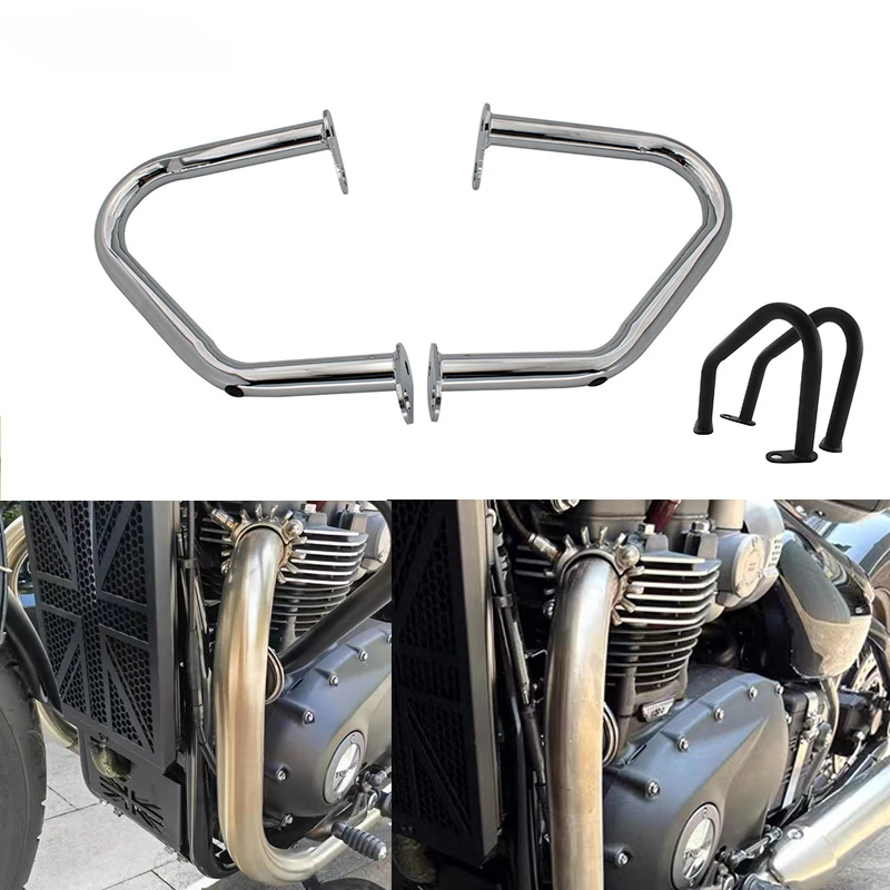 Moto Engine Guard Crash Bar Per Triumph Bonneville T100 T120 Thruxton 1200 R Street Cup Twin Bonneville Bobber 2017-2019