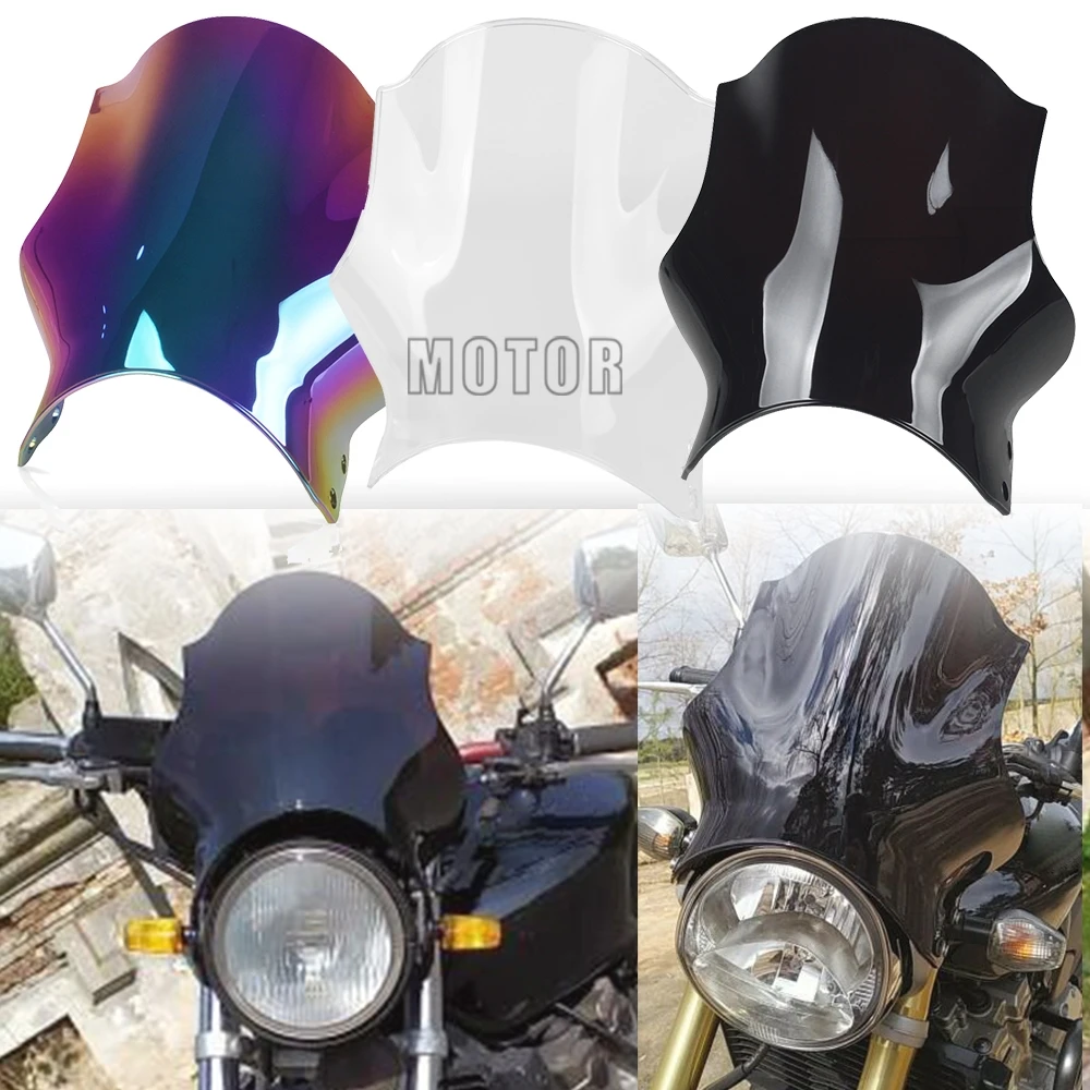 Motorcycle Wind Screen For Yamaha V-Max Vmax 1200 Honda Hornet Cb 400 600 750 900 Cb919 Cb250  Deflectors Windshield Protector
