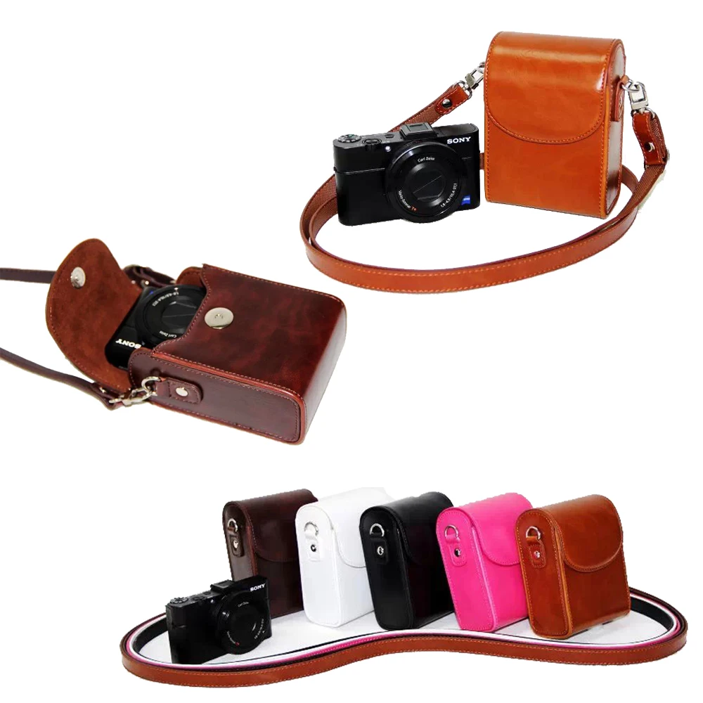 New Vintage Pu Custodia In Pelle Per Fotocamera Sony Fuji Fujifilm Xq1 Xf1 Xq2 F1000Exr F900 F800 F850 F770 Borsa Fotografica