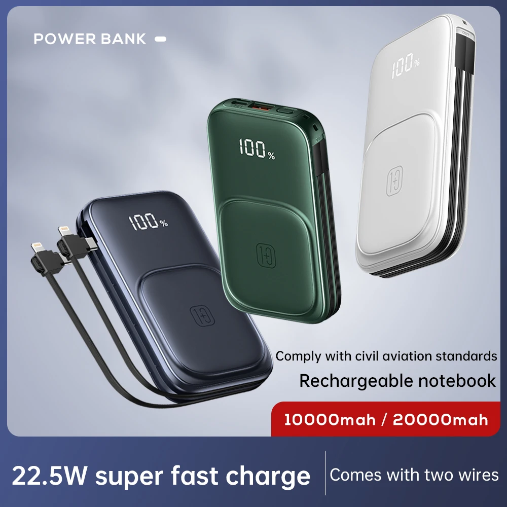 Powerbank A Ricarica Rapida Da 22.5W Per Laptop Caricabatterie Wireless Magnetico Da 15W Per Iphone Magsafe Charger 20000Mah Power Bank Con Cavo