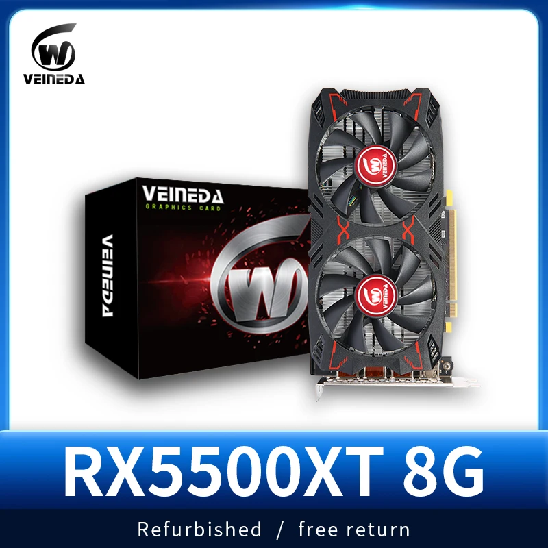 Scheda Grafica Veineda Rx5500Xt 8Gb Gddr6 Rx 5500 Xt Schede Video Pci Express 4.0 X Desktop Rx5500 Xt 8G 128Bit