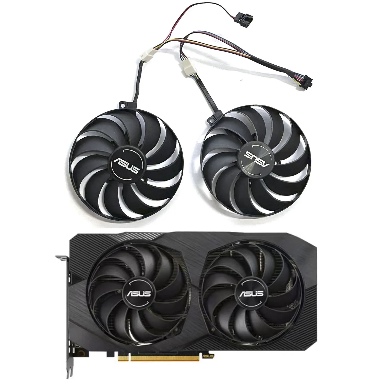 Nuova Ventola Gpu 5Pin T129215Su Rx5500 Xt Gpu Ventola Di Ricambio Adatta Per Asus Dual-Rx 5500 Xt-O8G-Evo Raffreddamento Della Scheda Grafica