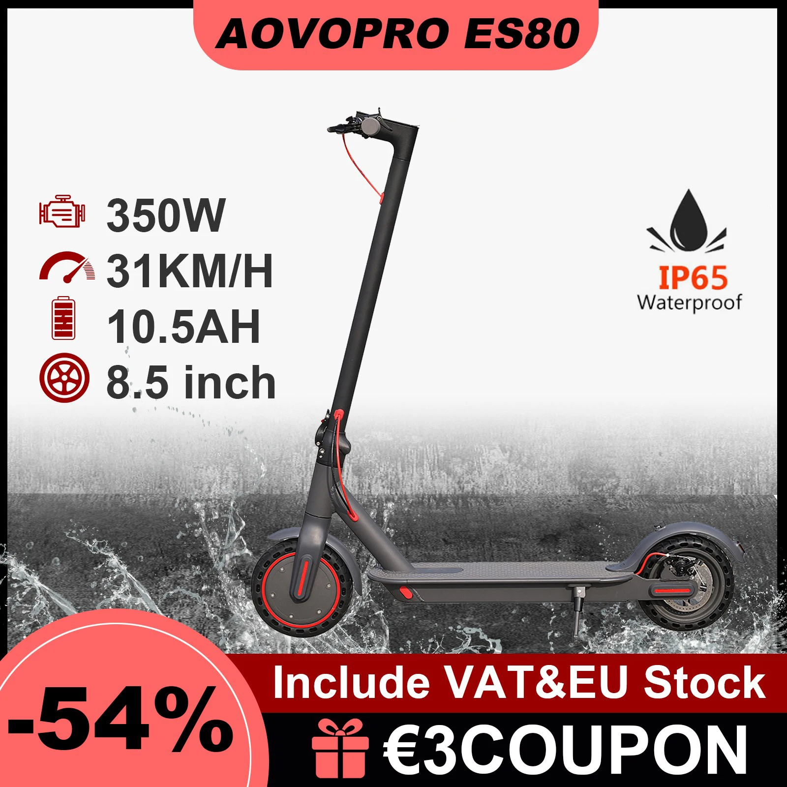 Versione Globale Aovo Es80 Scooter Elettrico M365 Smart E Scooter Mini Skateboard Pieghevole Hoverboard Longboard Batteria Lunga Per Adulti